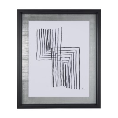 14148 - Lines II by Mercana Studio a Hand Embellished Textured Framed Art Print Matted under Glass