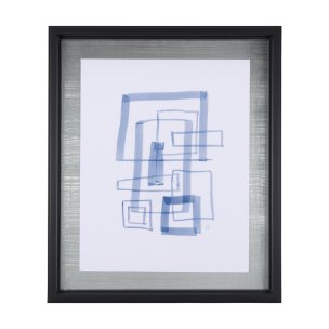 Lines IV by Mercana Studio a Hand Embellished Textured Framed Art Print Matted under Glass