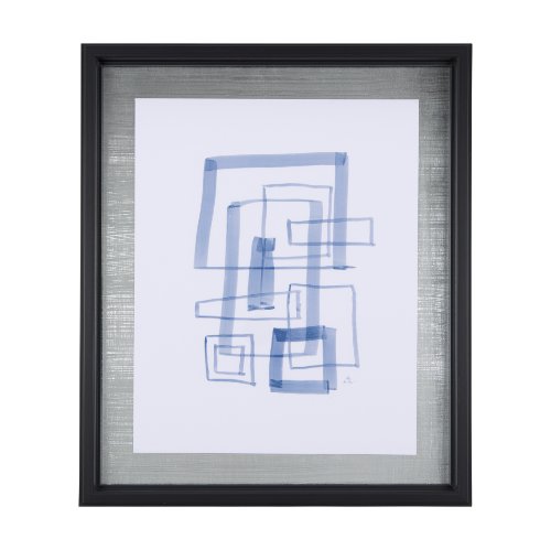 14150 - Lines IV by Mercana Studio a Hand Embellished Textured Framed Art Print Matted under Glass