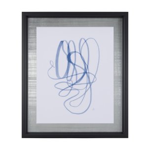 Lines V by Mercana Studio a Hand Embellished Textured Framed Art Print Matted under Glass