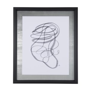Lines VI by Mercana Studio a Hand Embellished Textured Framed Art Print Matted under Glass