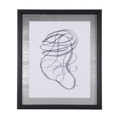 14152 - Lines VI by Mercana Studio a Hand Embellished Textured Framed Art Print Matted under Glass