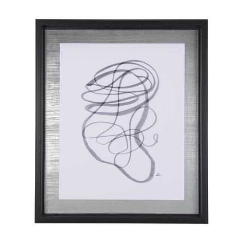 14152 - Lines VI by Mercana Studio a Hand Embellished Textured Framed Art Print Matted under Glass
