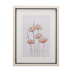 Meadow flowers II by Mercana Studio a Hand Embellished Textured Framed Art Print Matted under Glass