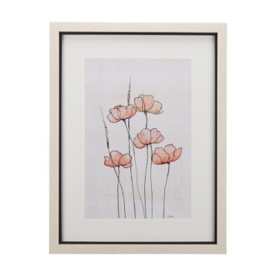 14164 - Meadow flowers II by Mercana Studio a Hand Embellished Textured Framed Art Print Matted under Glass