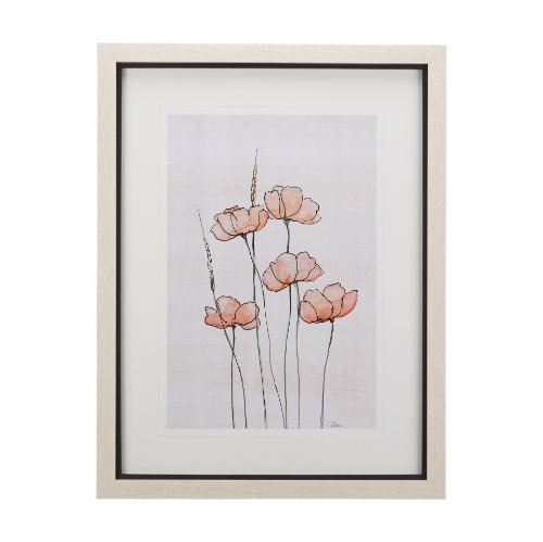 14164 - Meadow flowers II by Mercana Studio a Hand Embellished Textured Framed Art Print Matted under Glass