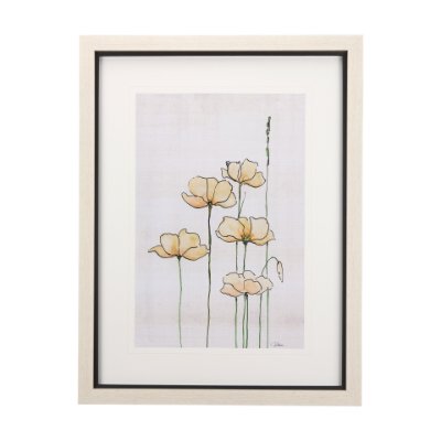 14166 - Meadow flowers IV by Mercana Studio a Hand Embellished Textured Framed Art Print Matted under Glass