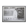 14179 - Grey & White Barn I by Mercana Studio Hand Embellished Textured Framed Photo Art Print Matted under 