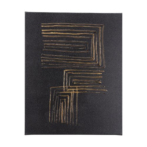 102141-L - Lines I by Mercana Studio a Hand Embellished Textured Canvas