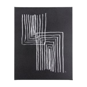 Lines II by Mercana Studio a Hand Embellished Textured Canvas