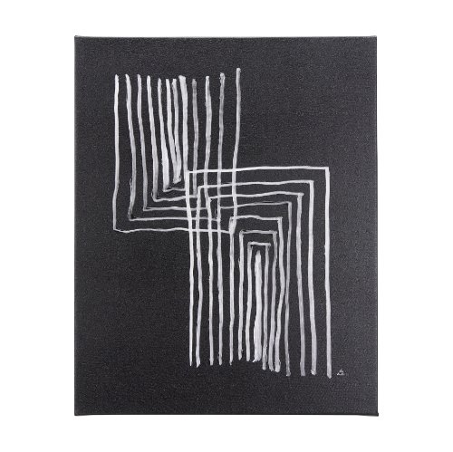 102142-L - Lines II by Mercana Studio a Hand Embellished Textured Canvas