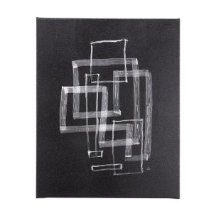 Lines III by Mercana Studio a Hand Embellished Textured Canvas