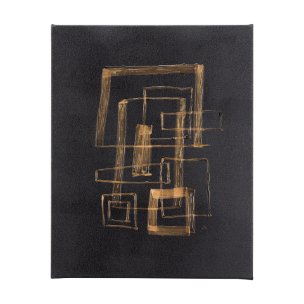 Lines IV by Mercana Studio a Hand Embellished Textured Canvas