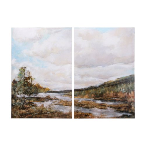 102108-S - River Valley by Mercana Studio a Hand Embellished Textured Canvas