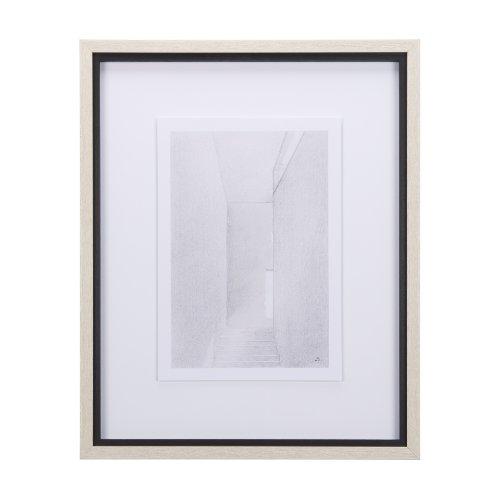 14137 - Corridor I by Mercana Studio a Hand Embellished Textured Framed Art Print Matted under Glass