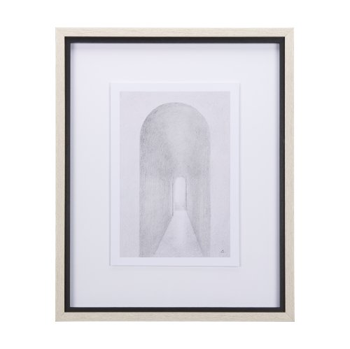 14138 - Corridor II by Mercana Studio a Hand Embellished Textured Framed Art Print Matted under Glass