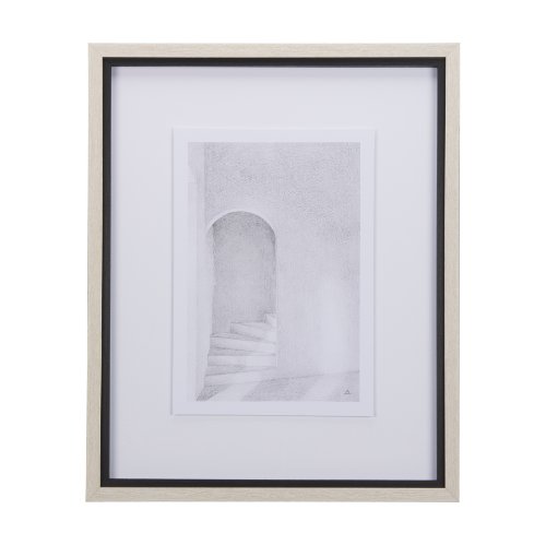 14139 - Corridor III by Mercana Studio a Hand Embellished Textured Framed Art Print Matted under Glass