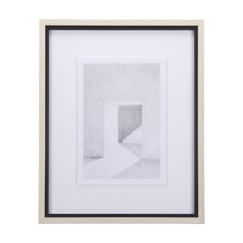 14140 - Corridor IV by Mercana Studio a Hand Embellished Textured Framed Art Print Matted under Glass