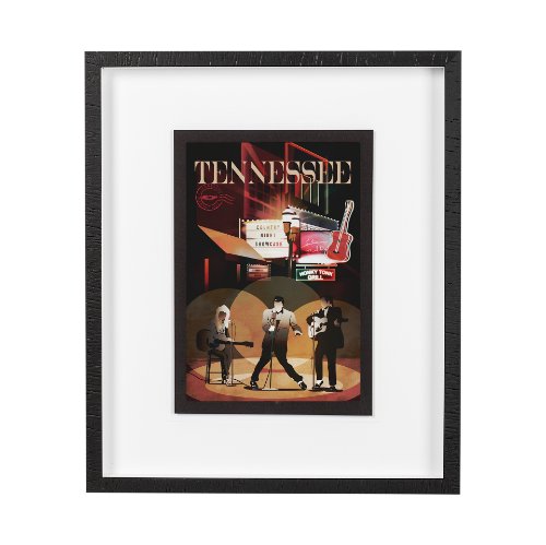 14159 - Tennessee Go USA (M) by Mercana Studio a Framed Art Print Matted under Glass