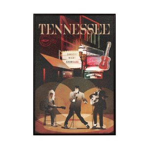 Tennessee Go USA (SM) by Mercana Studio a Hand Embellished Decograph Framed Art Print