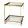 69784 - Trey Gold Metal W/Glass Accent Table