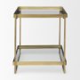69784 - Trey Gold Metal W/Glass Accent Table