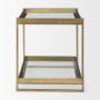 69784 - Trey Gold Metal W/Glass Accent Table