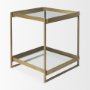 69784 - Trey Gold Metal W/Glass Accent Table