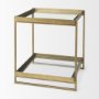 69784 - Trey Gold Metal W/Glass Accent Table