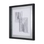 14148 - Lines II by Mercana Studio a Hand Embellished Textured Framed Art Print Matted under Glass