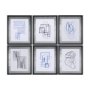 14151 - Lines V by Mercana Studio a Hand Embellished Textured Framed Art Print Matted under Glass