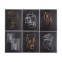 102146-S - Lines VI by Mercana Studio a Hand Embellished Textured Canvas