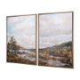 102108-FL - River Valley by Mercana Studio a Hand Embellished Textured Framed Canvas