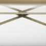 69782 - Trey 72.0L x 16.0W x 30.0H Gold Metal W/Glass Console Table