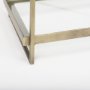 69782 - Trey 72.0L x 16.0W x 30.0H Gold Metal W/Glass Console Table