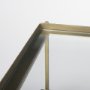 69783 - Trey 56.0L x 32.0W x 17.0H Gold Metal W/Glass Coffee table