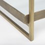 69783 - Trey 56.0L x 32.0W x 17.0H Gold Metal W/Glass Coffee table