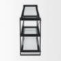 69785 - Trey 72.0"L x 16.0"W x 30.0"H Black Metal W/Glass Console Table