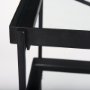 69785 - Trey 72.0"L x 16.0"W x 30.0"H Black Metal W/Glass Console Table