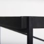 69785 - Trey 72.0"L x 16.0"W x 30.0"H Black Metal W/Glass Console Table