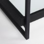 69785 - Trey 72.0"L x 16.0"W x 30.0"H Black Metal W/Glass Console Table