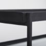 69786 - Trey 56"L x 32"W x 17"H Black Metal W/Glass Coffee Table