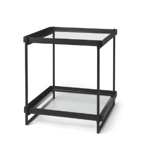 Trey Black Metal W/Glass Accent Table 