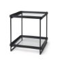 69787 - Trey Black Metal W/Glass Accent Table 