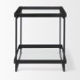 69787 - Trey Black Metal W/Glass Accent Table 