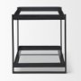 69787 - Trey Black Metal W/Glass Accent Table 