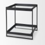 69787 - Trey Black Metal W/Glass Accent Table 