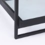 69787 - Trey Black Metal W/Glass Accent Table 