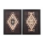 14022 - Brown Tapestry VI by Mercana Studio a Hand Embellished Textured Framed Art Print