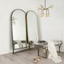 69537 - Sadie 28.0L x 2.0W x 78.0H Antique Gold Rounded Arch Floor Mirror